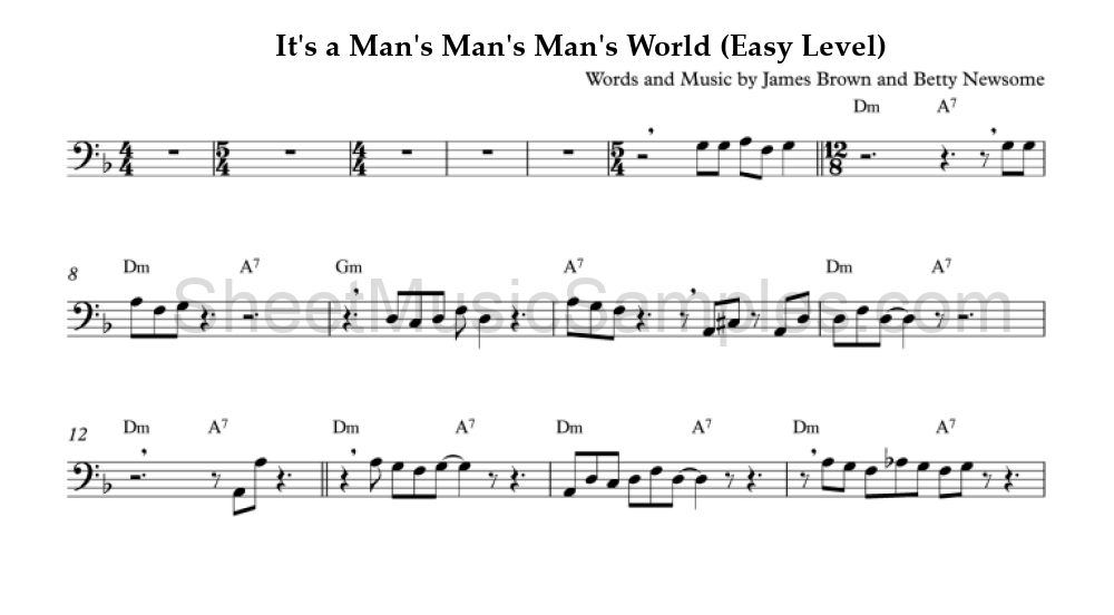 It's a Man's Man's Man's World (Easy Level)