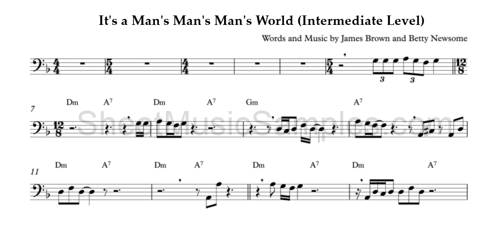 It's a Man's Man's Man's World (Intermediate Level)