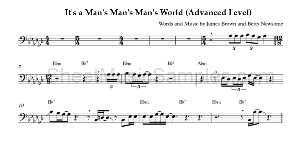 It's a Man's Man's Man's World (Advanced Level)