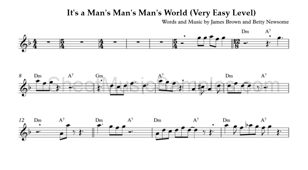 It's a Man's Man's Man's World (Very Easy Level)