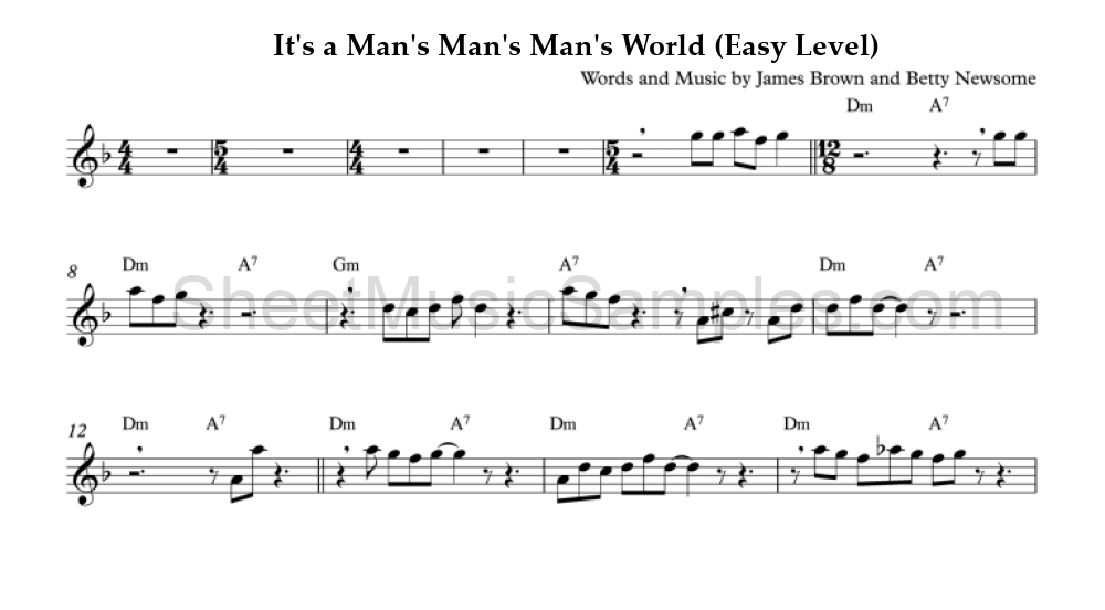 It's a Man's Man's Man's World (Easy Level)