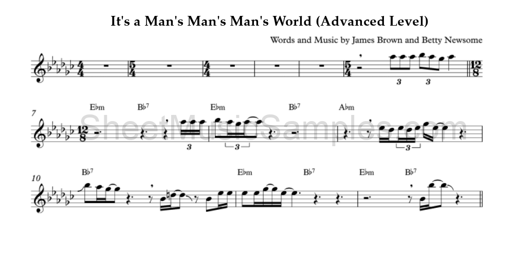 It's a Man's Man's Man's World (Advanced Level)