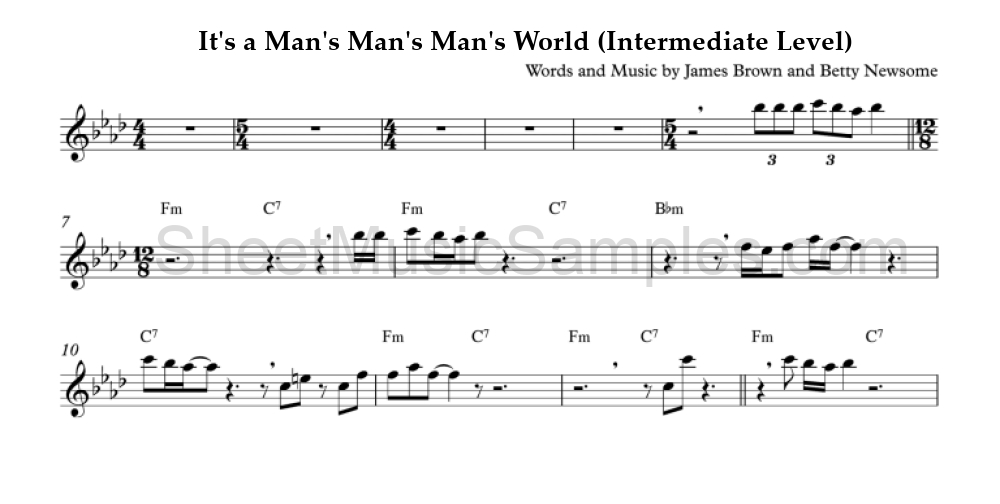 It's a Man's Man's Man's World (Intermediate Level)