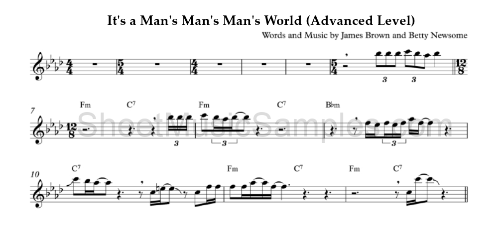 It's a Man's Man's Man's World (Advanced Level)