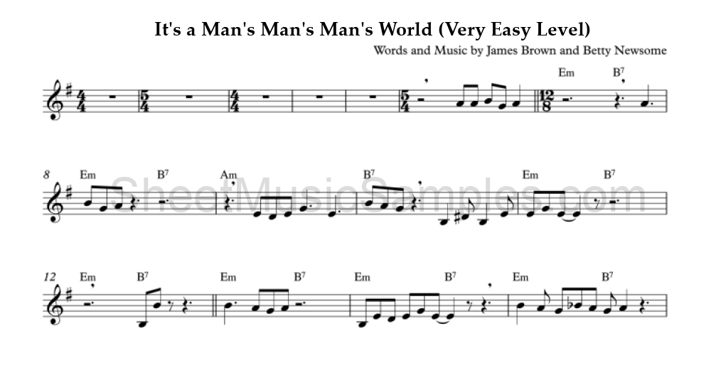 It's a Man's Man's Man's World (Very Easy Level)