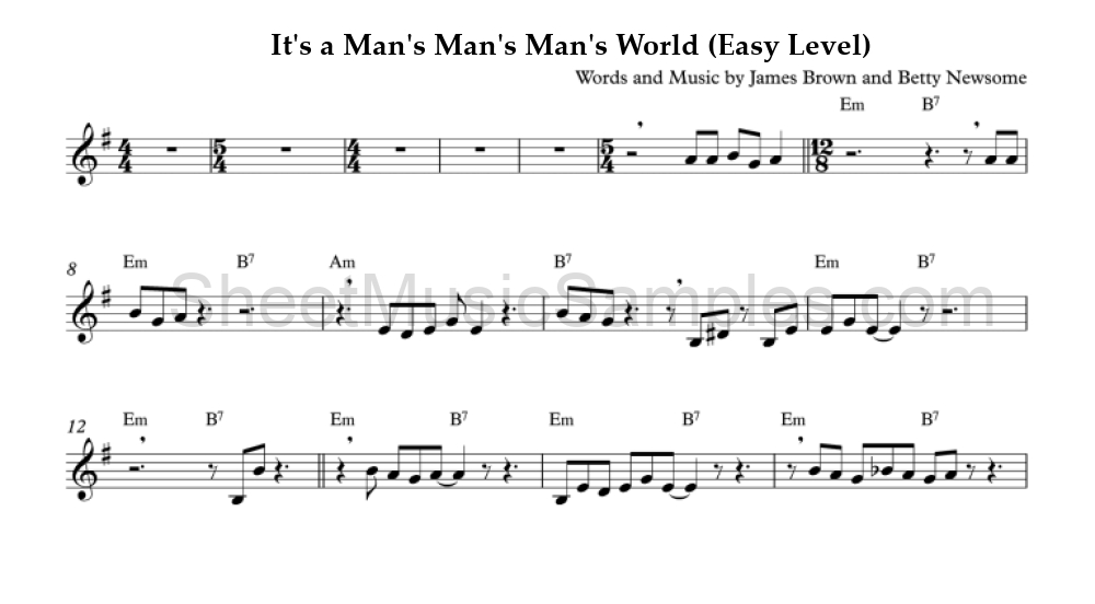 It's a Man's Man's Man's World (Easy Level)