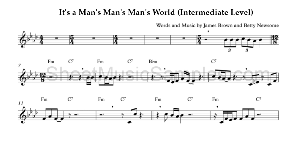 It's a Man's Man's Man's World (Intermediate Level)