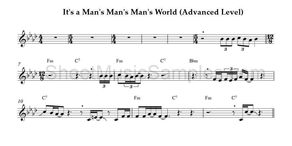 It's a Man's Man's Man's World (Advanced Level)