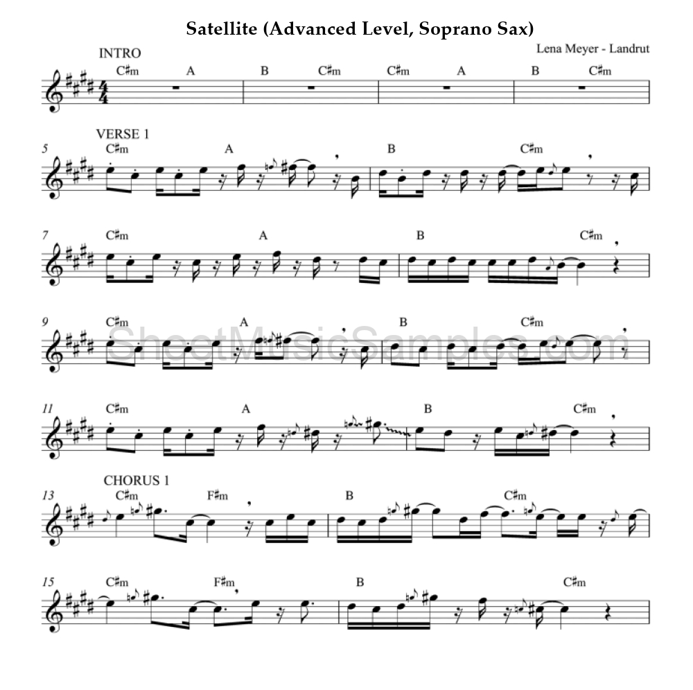 Satellite (Advanced Level, Soprano Sax)