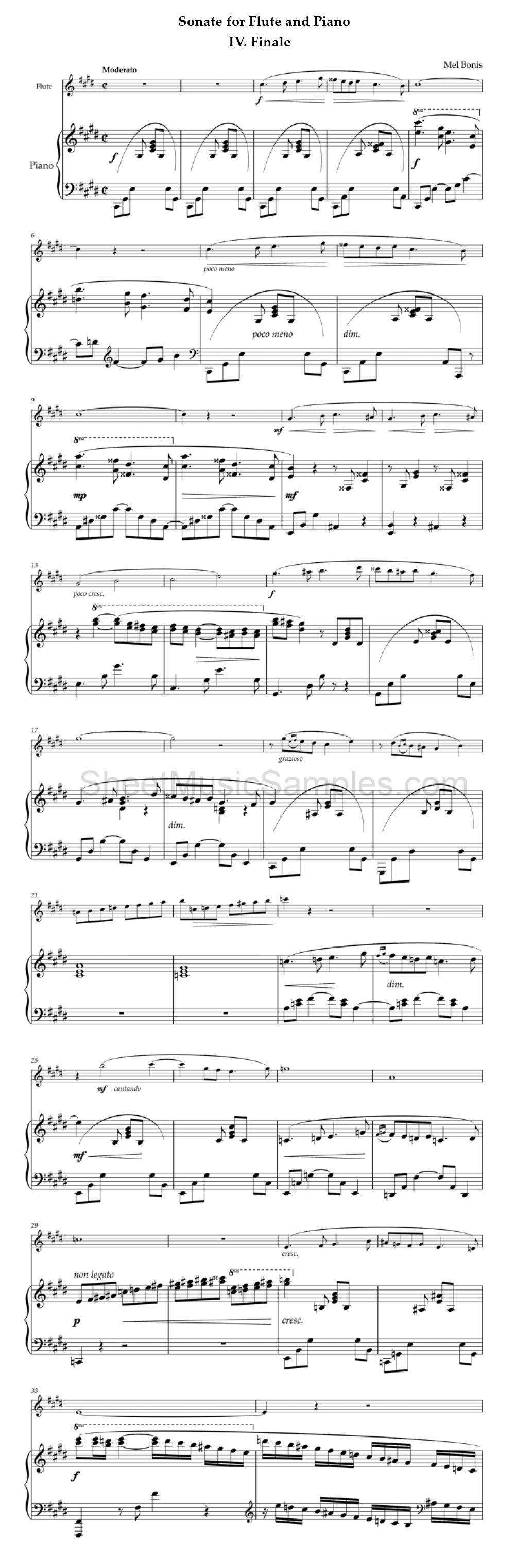 Sonate for Flute and Piano - IV. Finale