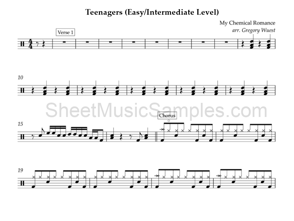 Teenagers (Easy/Intermediate Level)