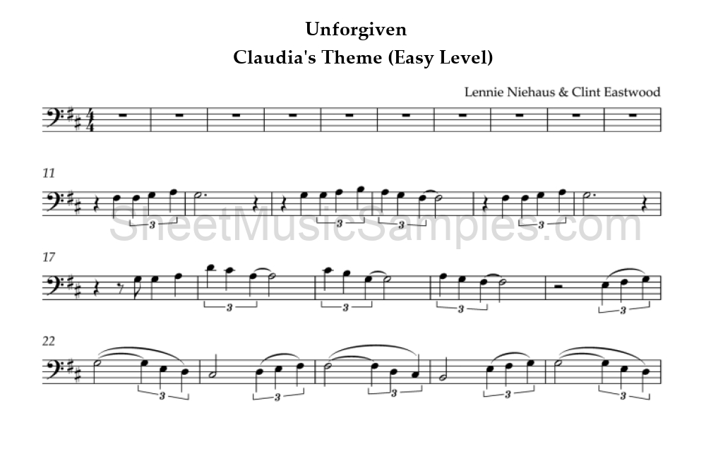 Unforgiven - Claudia's Theme (Easy Level)