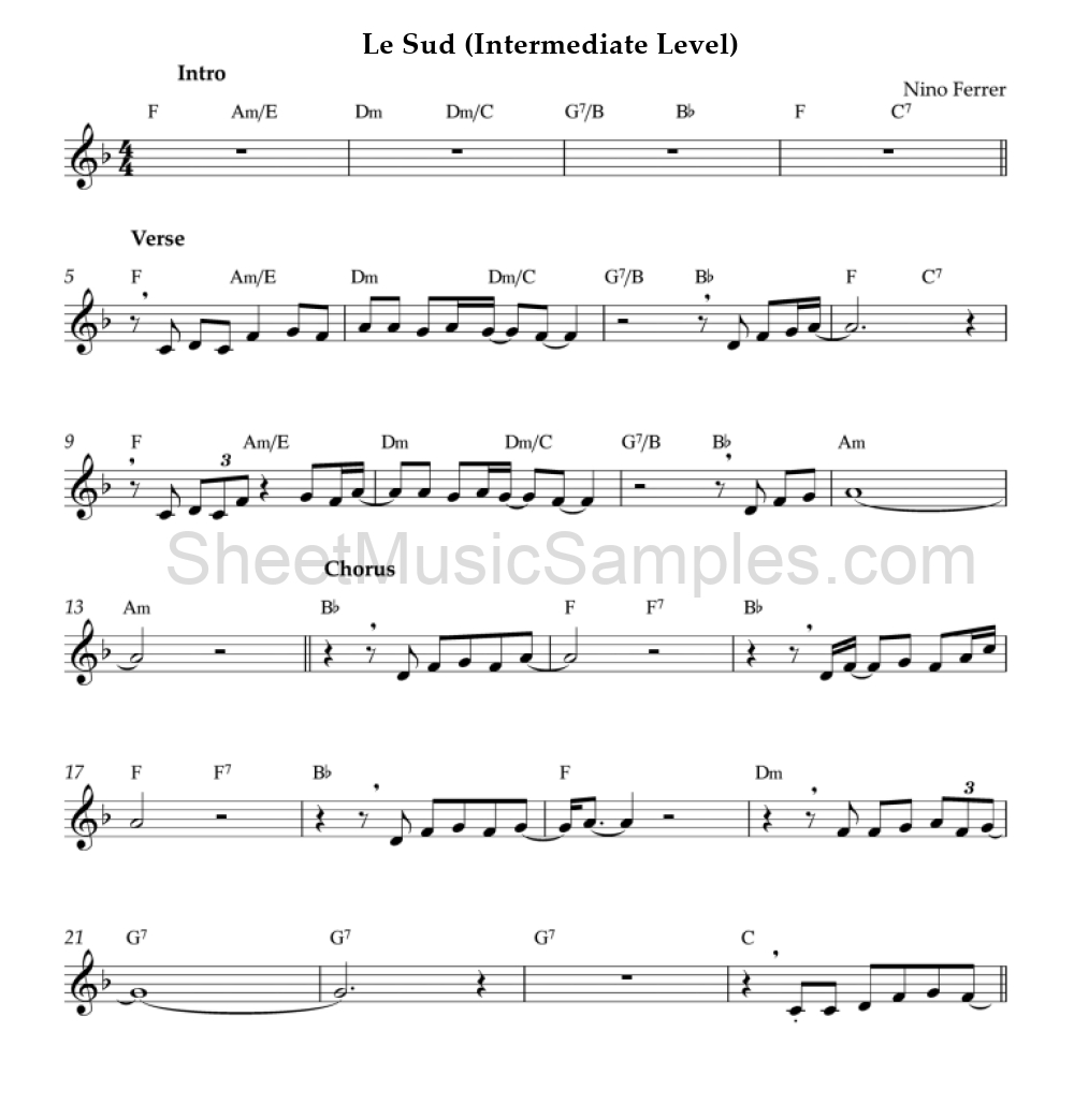 Le Sud (Intermediate Level)