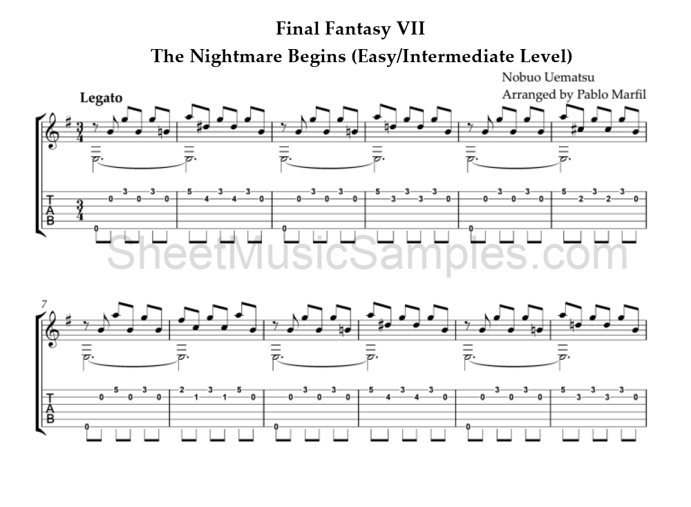 Final Fantasy VII - The Nightmare Begins (Easy/Intermediate Level)