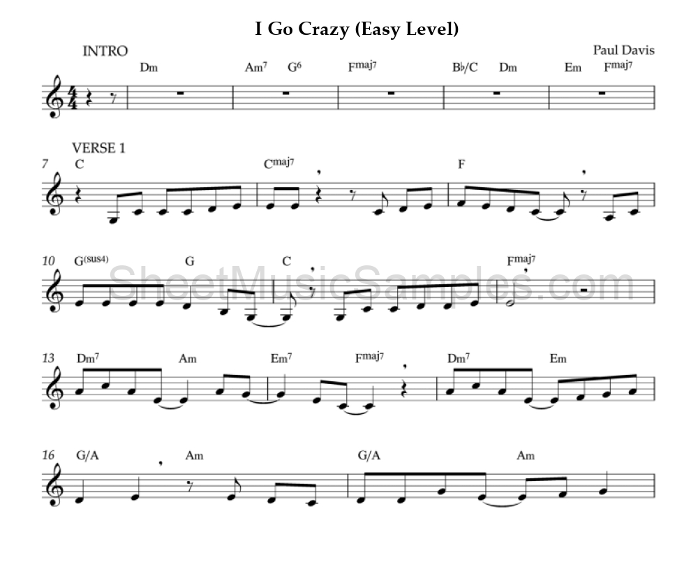 I Go Crazy (Easy Level)