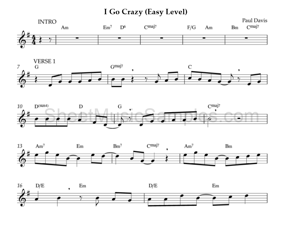 I Go Crazy (Easy Level)