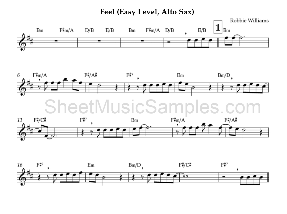 Feel (Easy Level, Alto Sax)