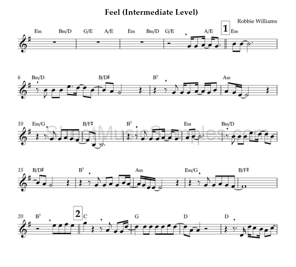 Feel (Intermediate Level)