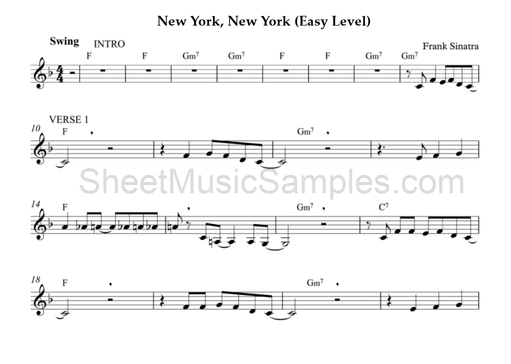 New York, New York (Easy Level)