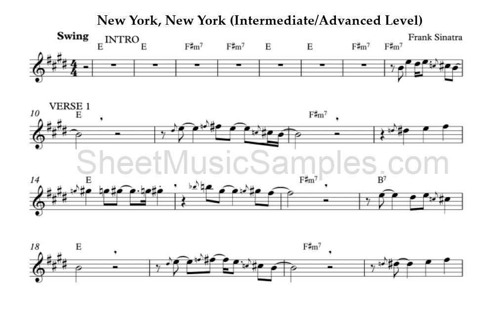 New York, New York (Intermediate/Advanced Level)