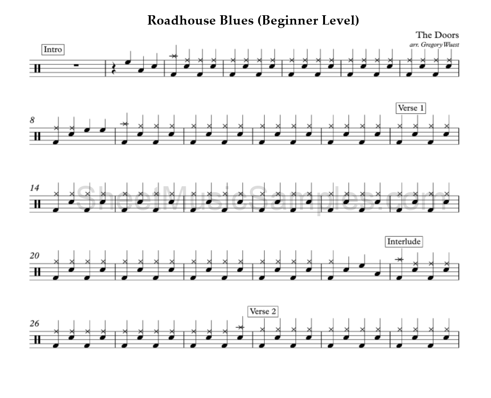 Roadhouse Blues (Beginner Level)