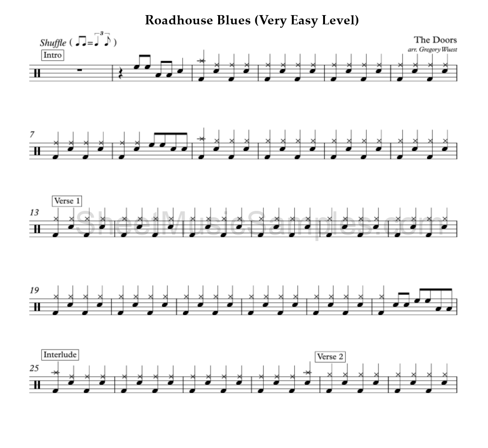 Roadhouse Blues (Very Easy Level)