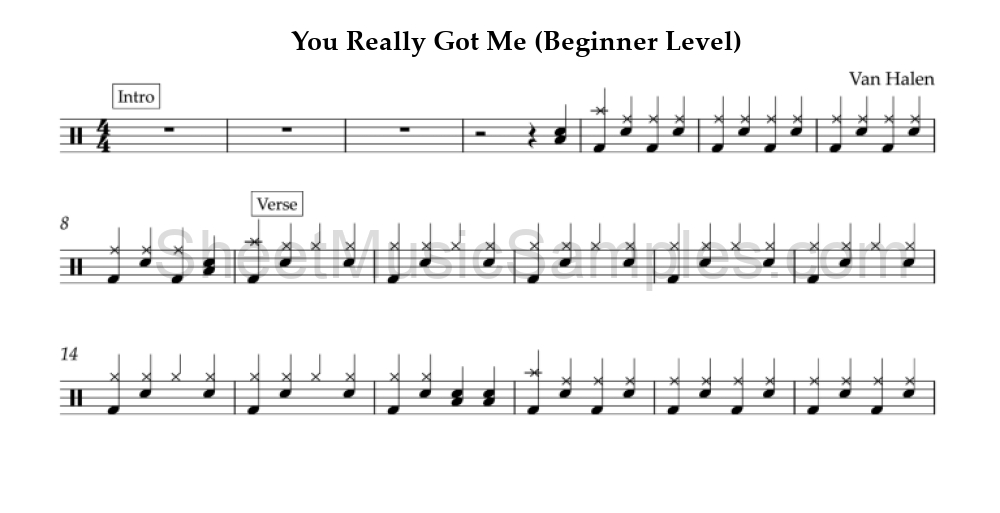 You Really Got Me (Beginner Level)