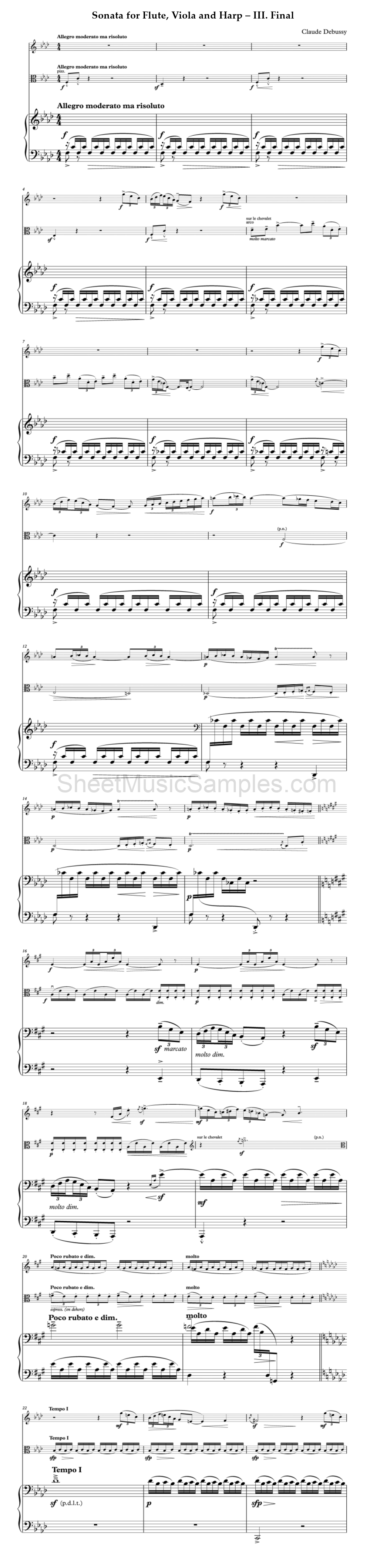 Sonata for Flute, Viola and Harp – III. Final