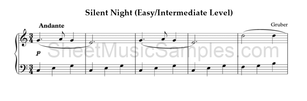 Silent Night (Easy/Intermediate Level)