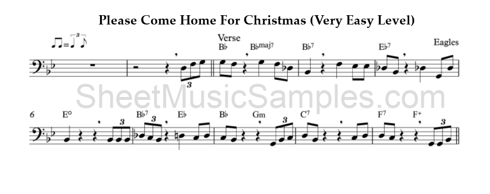 Please Come Home For Christmas (Very Easy Level)
