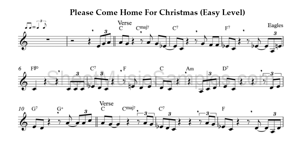 Please Come Home For Christmas (Easy Level)