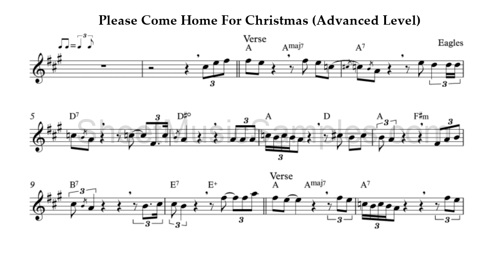 Please Come Home For Christmas (Advanced Level)