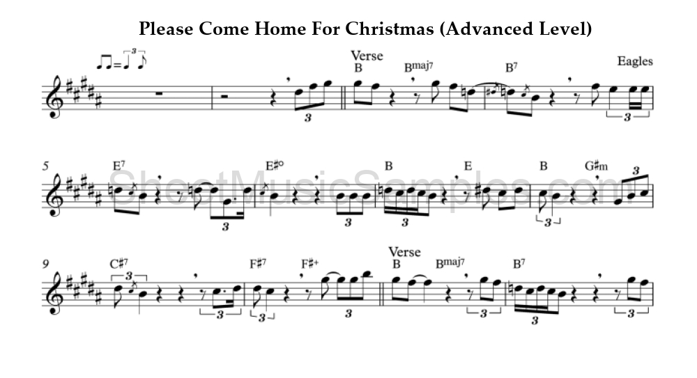 Please Come Home For Christmas (Advanced Level)