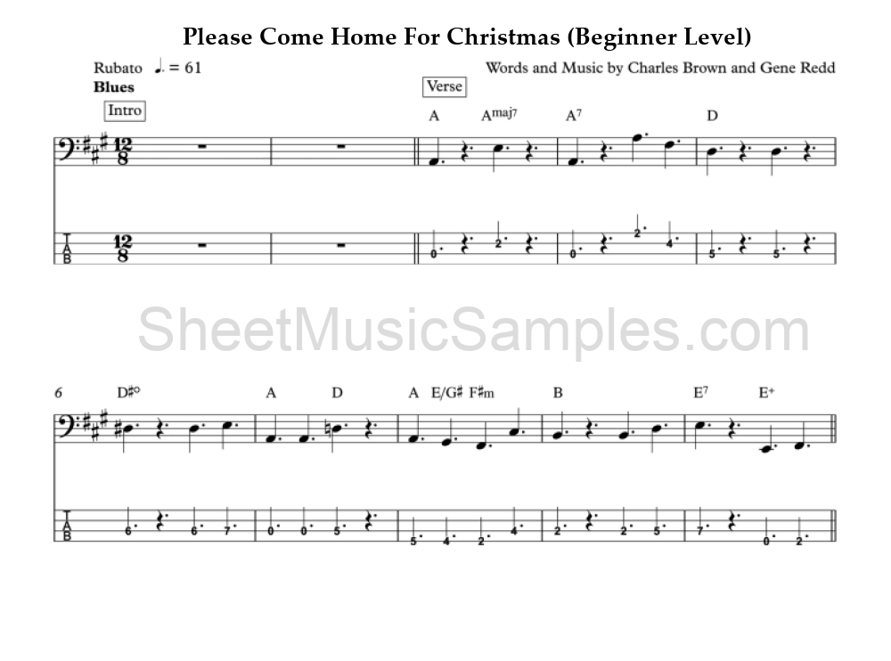 Please Come Home For Christmas (Beginner Level)