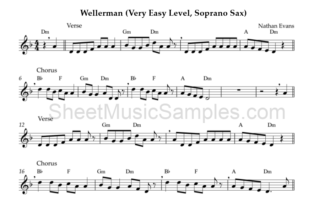 Wellerman (Very Easy Level, Soprano Sax)