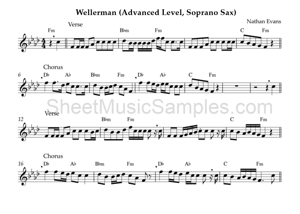 Wellerman (Advanced Level, Soprano Sax)