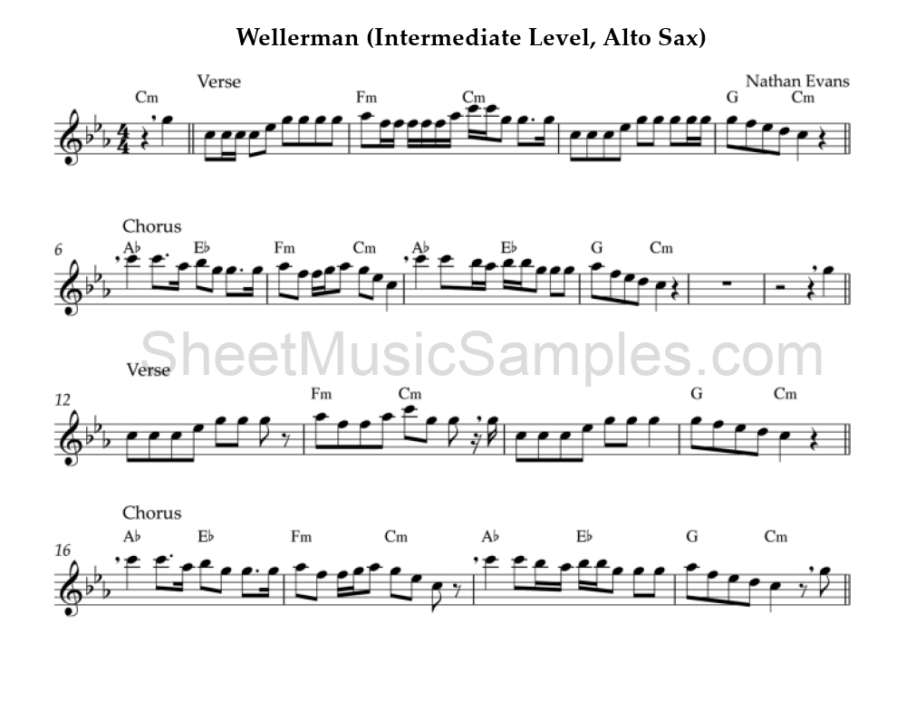 Wellerman (Intermediate Level, Alto Sax)