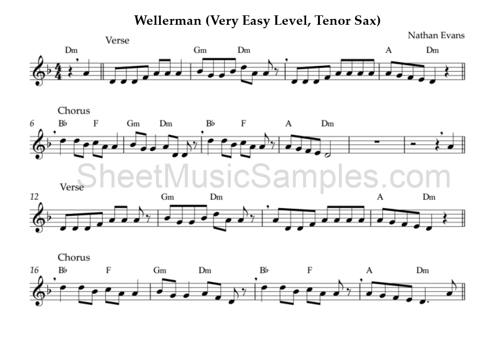 Wellerman (Very Easy Level, Tenor Sax)