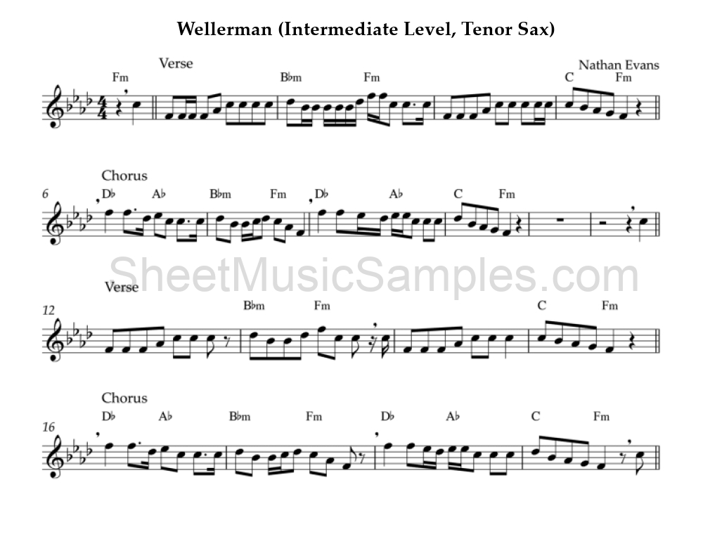 Wellerman (Intermediate Level, Tenor Sax)