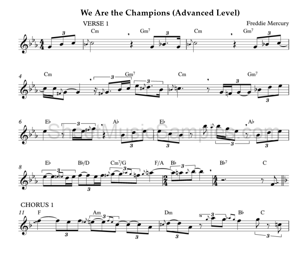 We Are the Champions (Advanced Level)