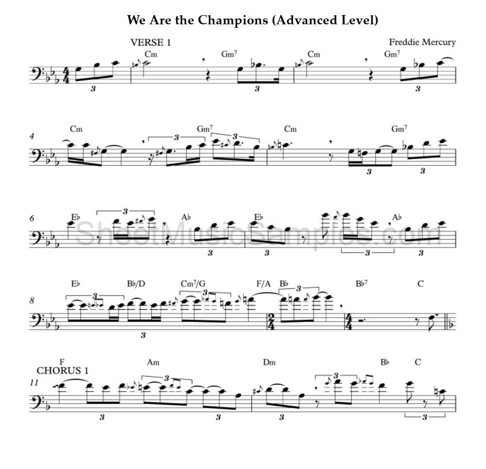 We Are the Champions (Advanced Level)