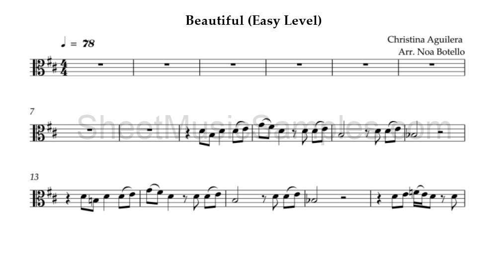 Beautiful (Easy Level)