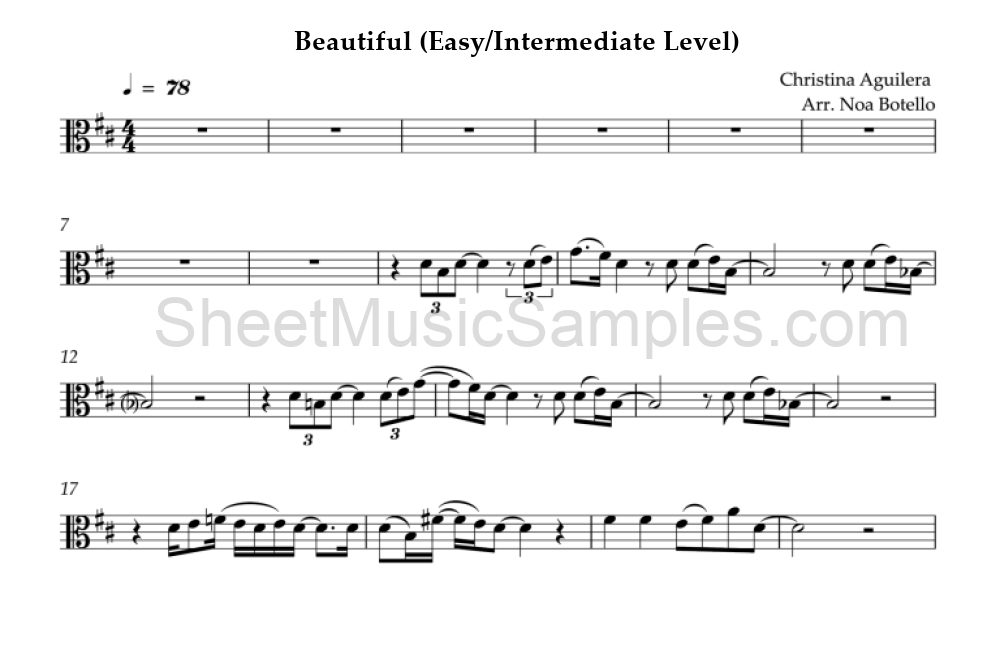 Beautiful (Easy/Intermediate Level)