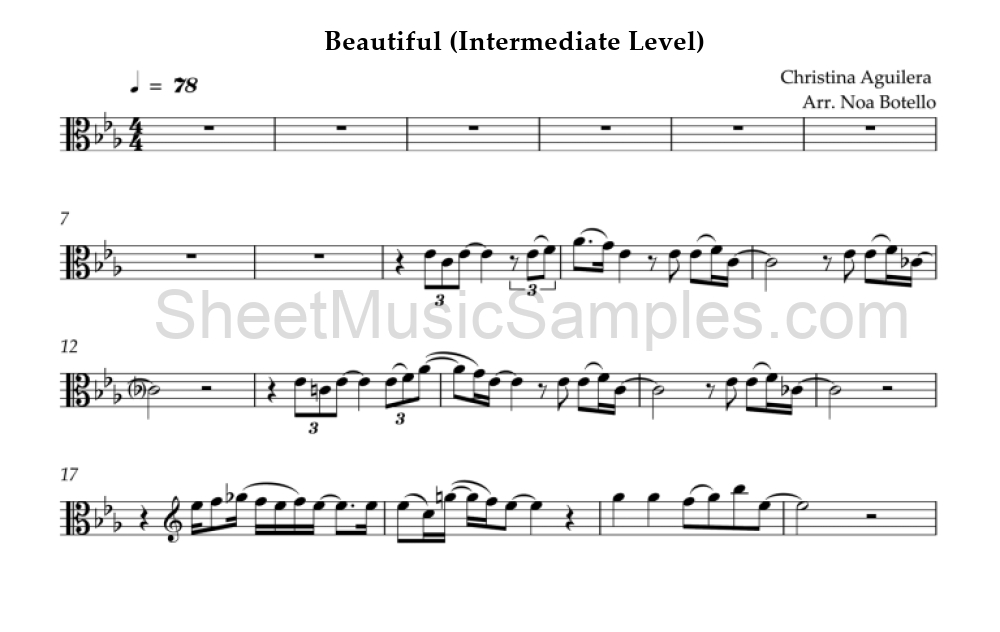 Beautiful (Intermediate Level)