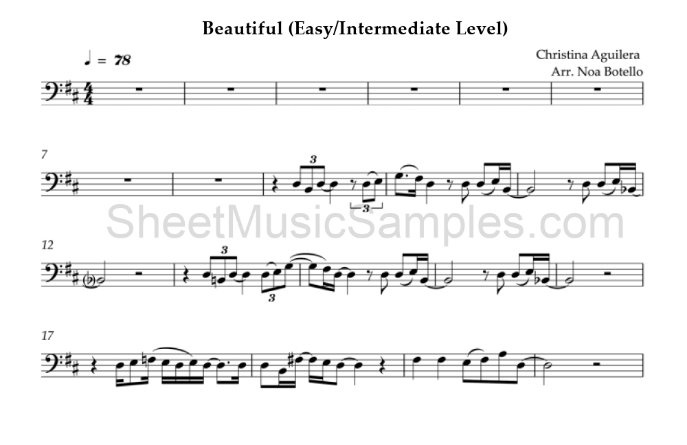 Beautiful (Easy/Intermediate Level)