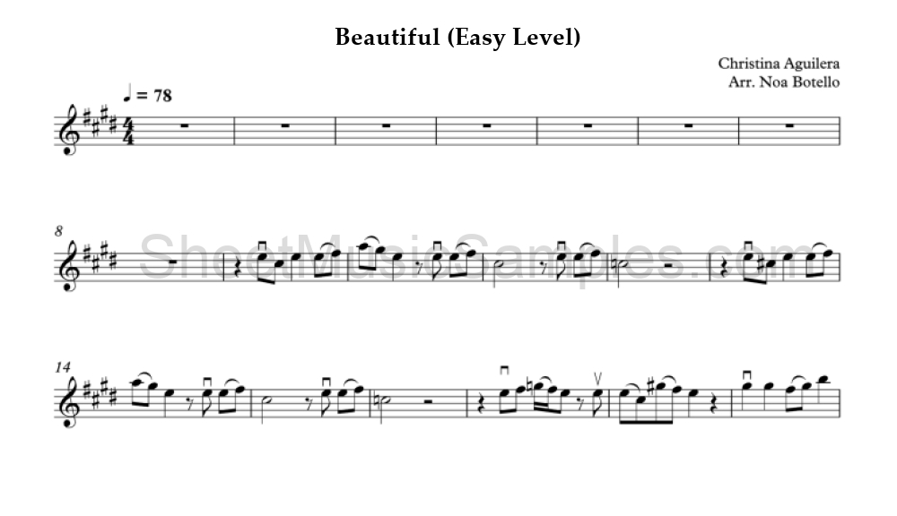 Beautiful (Easy Level)