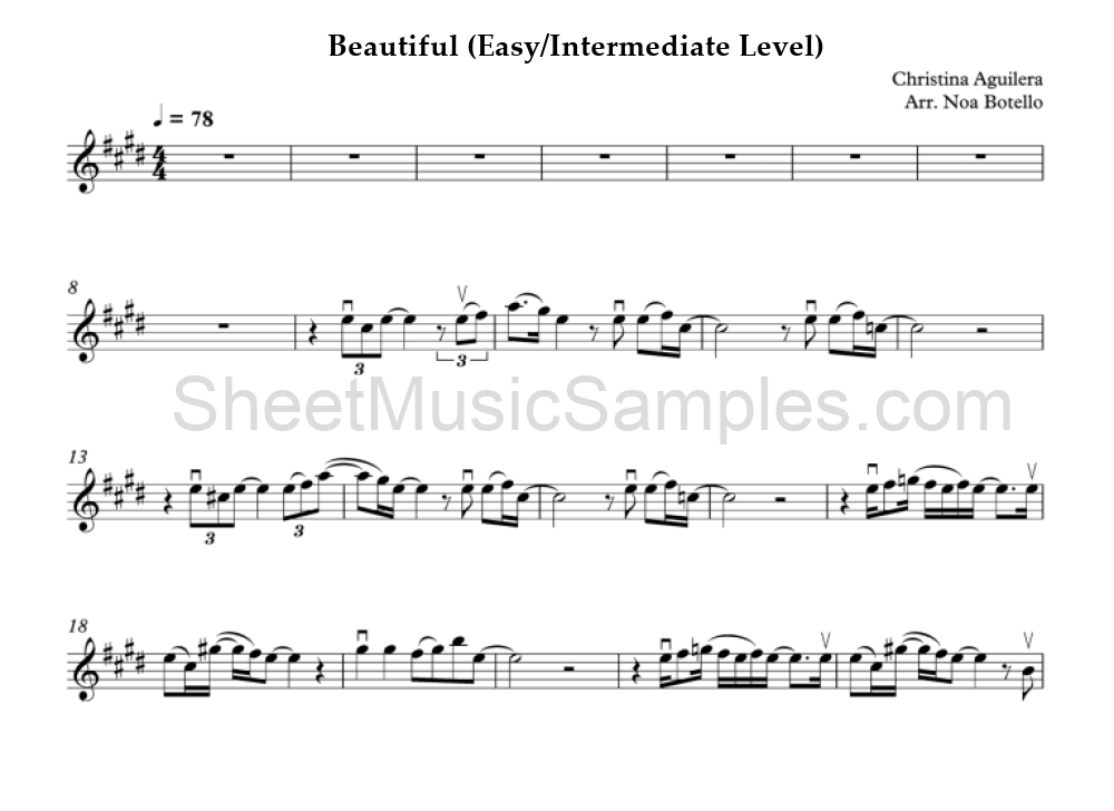 Beautiful (Easy/Intermediate Level)