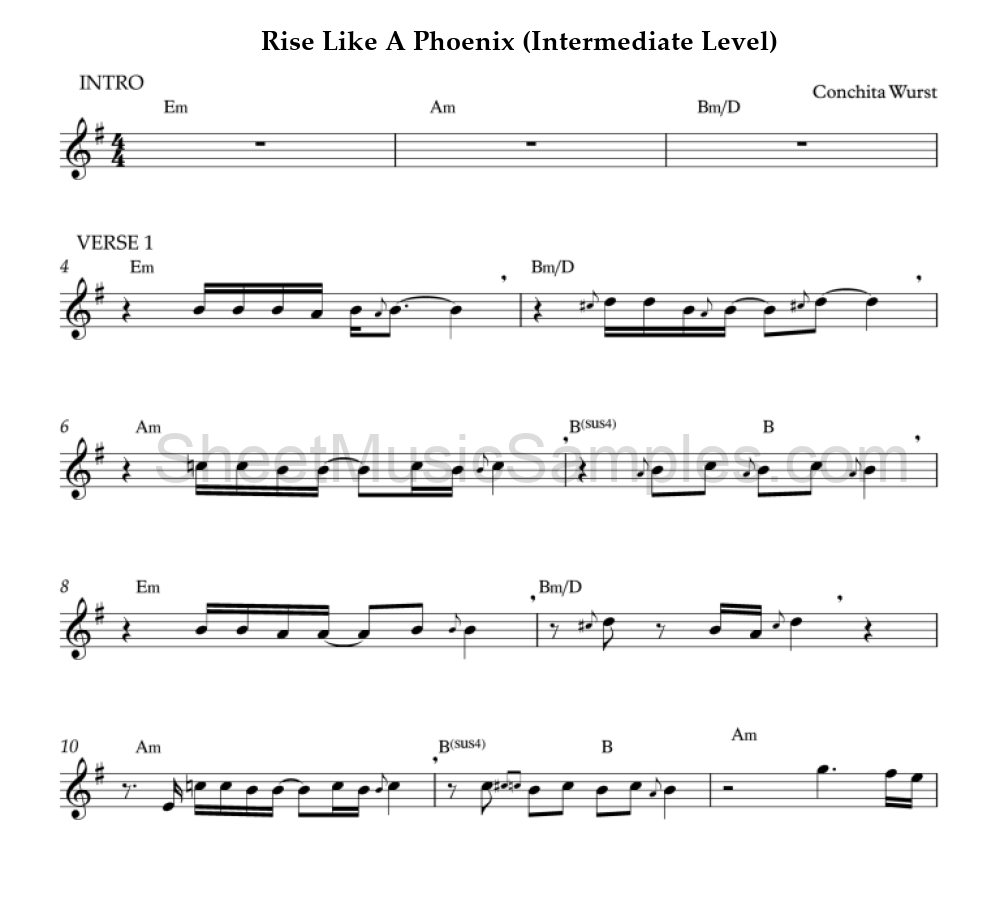 Rise Like A Phoenix (Intermediate Level)