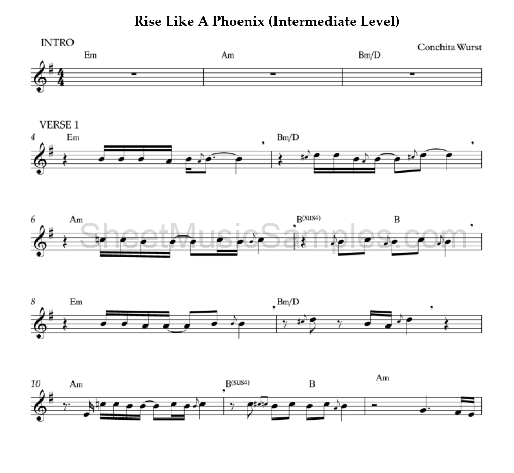 Rise Like A Phoenix (Intermediate Level)