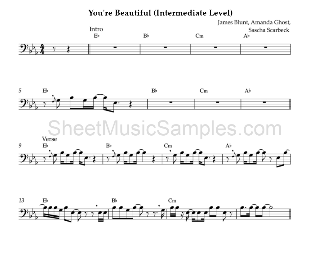 You're Beautiful (Intermediate Level)